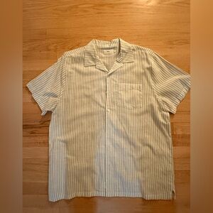 Onia Beige Striped Casual Shirt